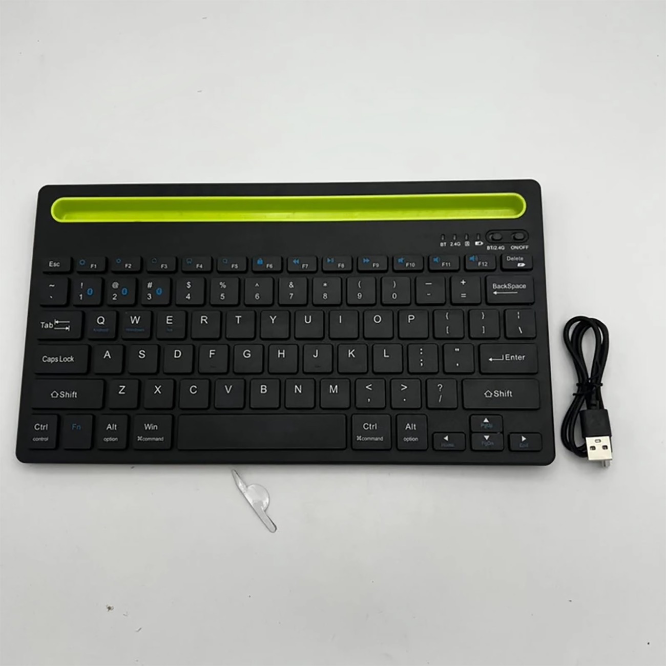 کیبورد بیسیم شارژی با استند موبایل و تبلت