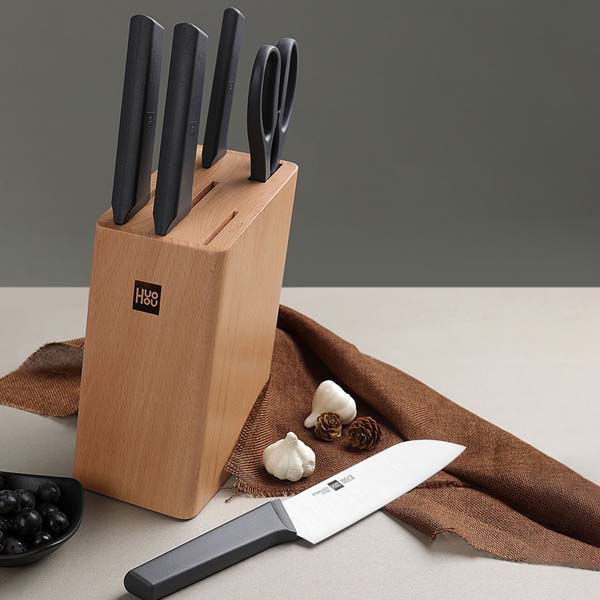چاقوی آشپزخانه شیائومی مدل HuoHou Knife Set HU0057 ست 6 تکه